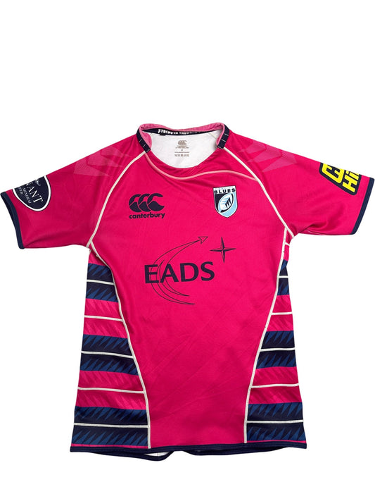 Vintage Pink Canterbury Rugby Shirt Cardiff Blues EADS Sponsor (M)