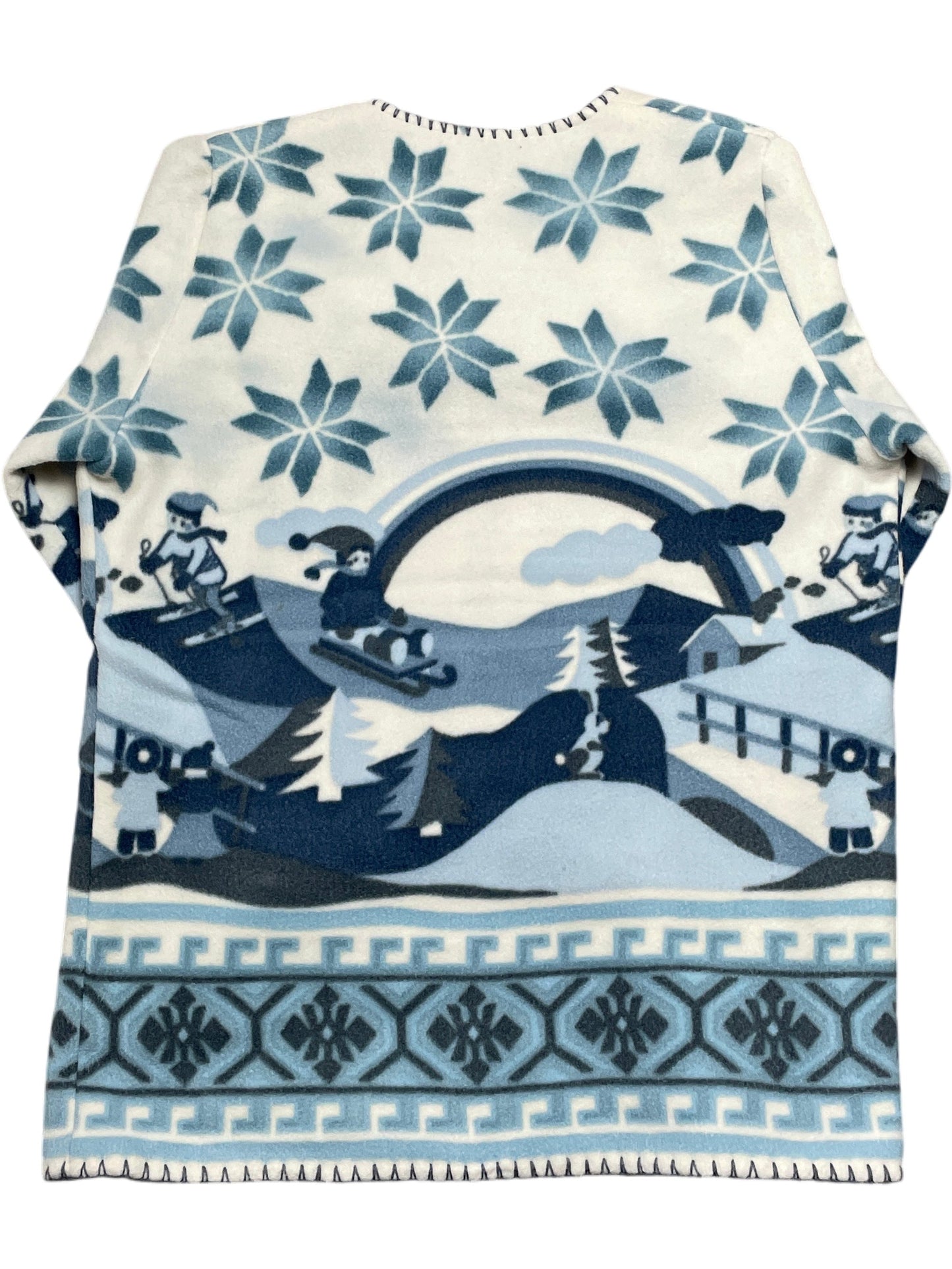 Vintage Blue Whack Vintage Cardigan Winter Pattern Fleece-wear (XL)