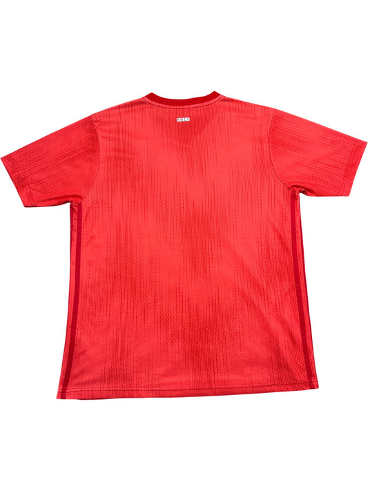 Vintage Red Adidas Real Madrid Jersey (L)