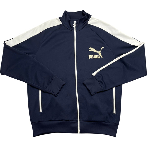 Vintage Navy Puma Track Jacket Y2K (L)