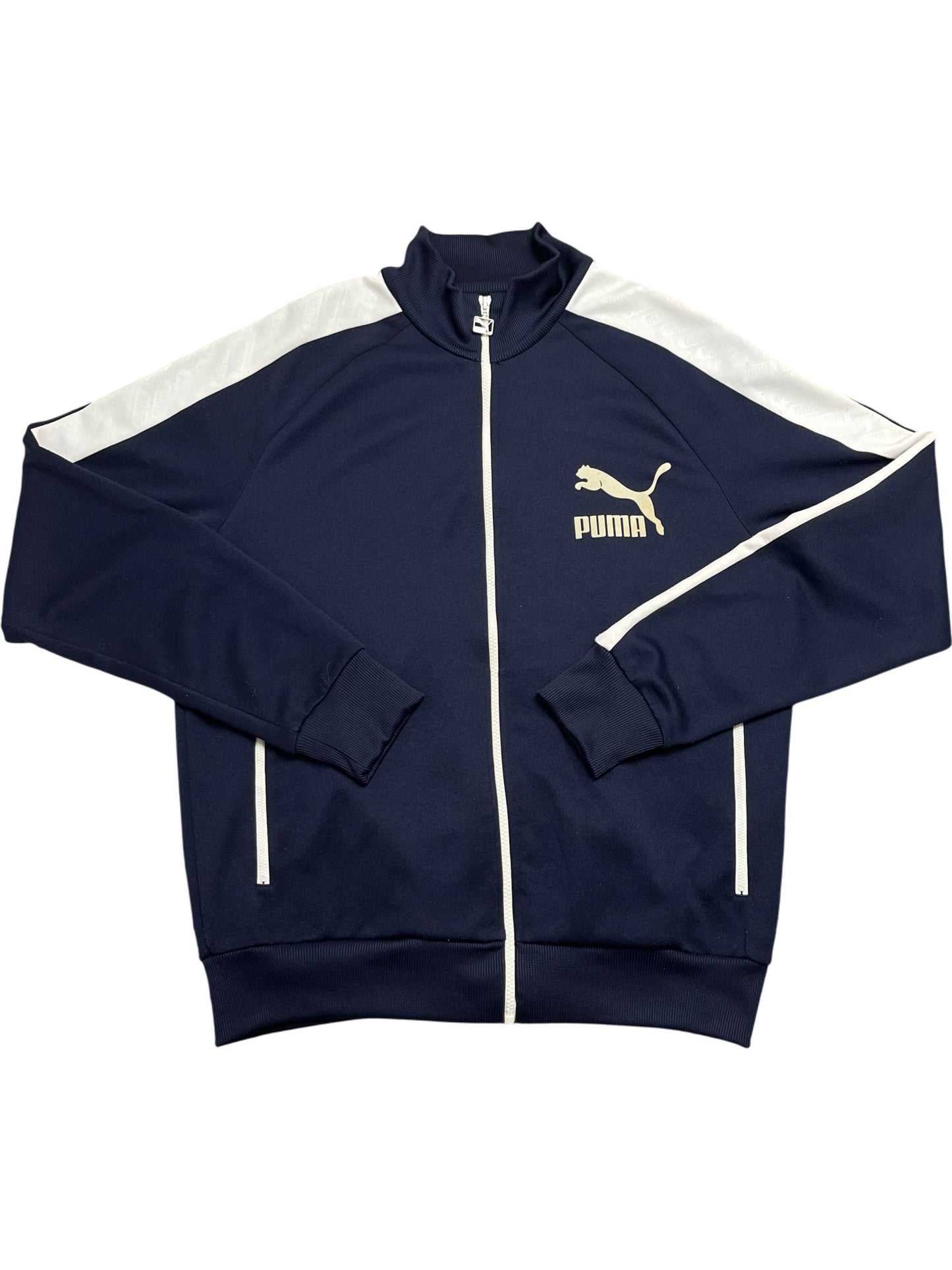 Vintage Navy Puma Track Jacket Y2K (L)