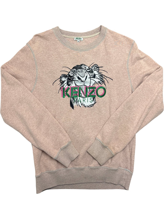 Vintage Pink Kenzo Sweatshirt Tiger Motif (M)