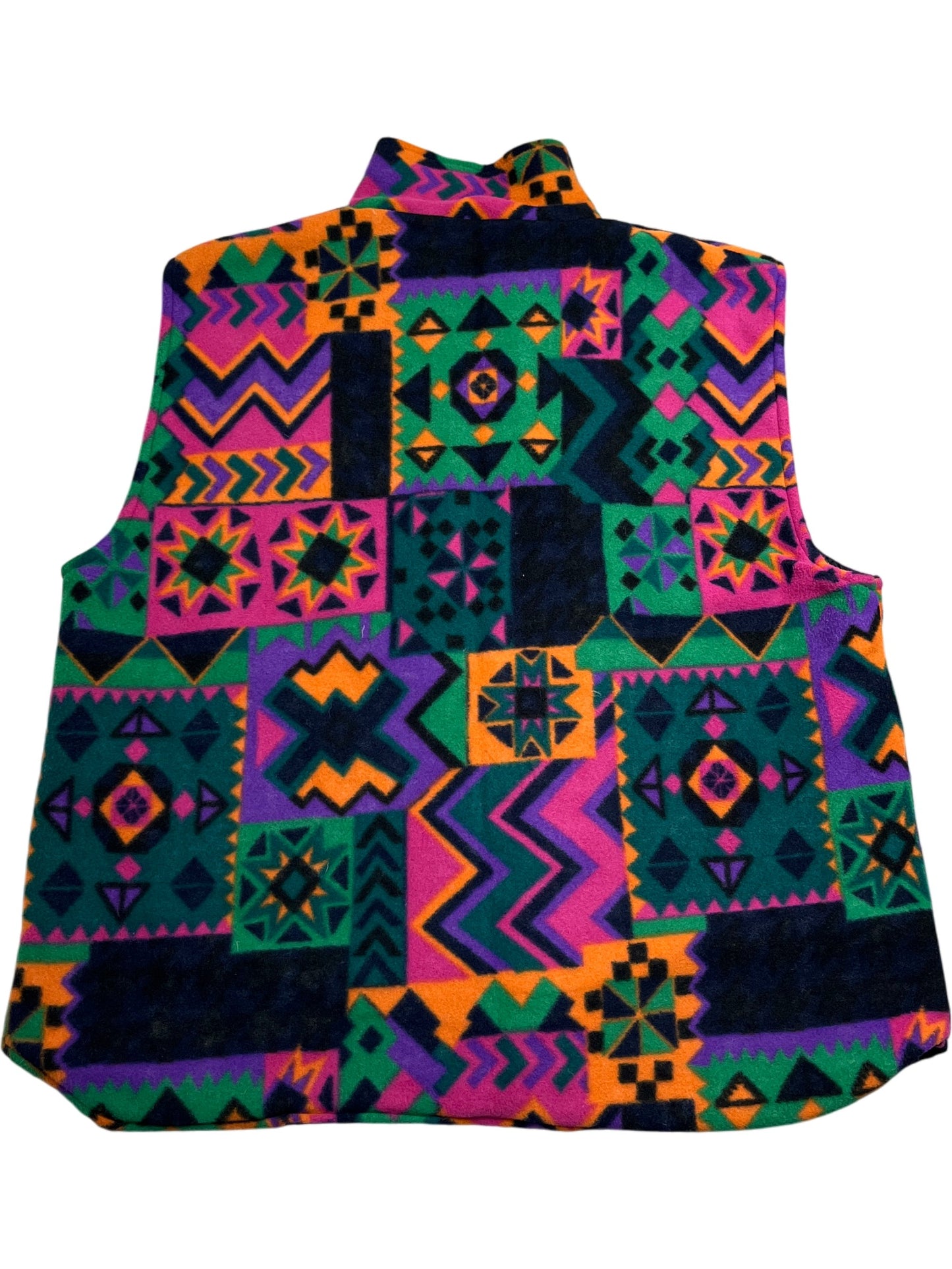 Vintage Multi Whack Vintage Vest Aztec Quilted (XL)