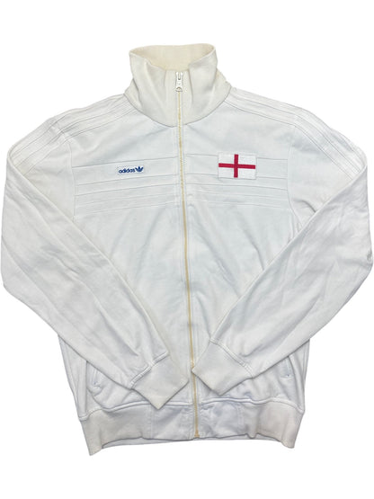 Vintage White Adidas Track Jacket England (S)