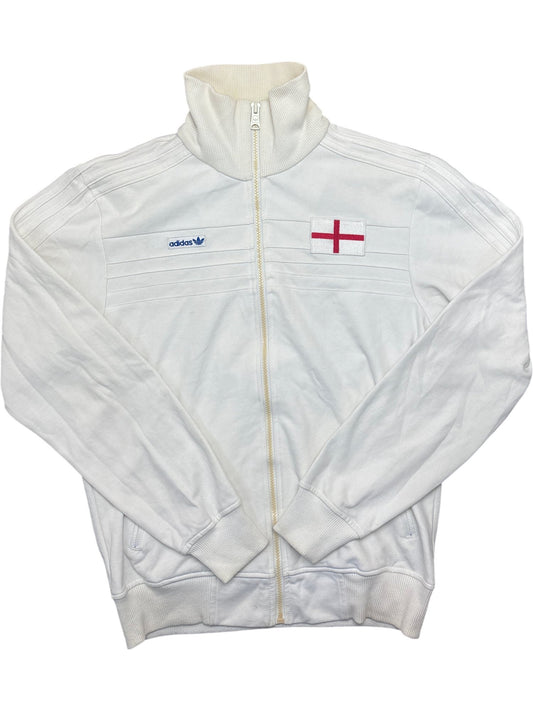 Vintage White Adidas Track Jacket England (S)