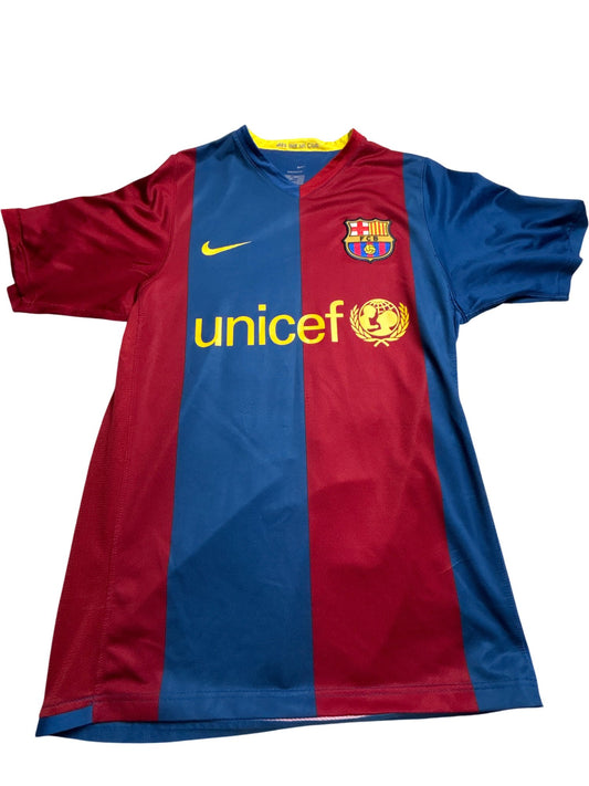 Vintage Blue Red Nike FC Barcelona Jersey Eto'o 2000s (S)