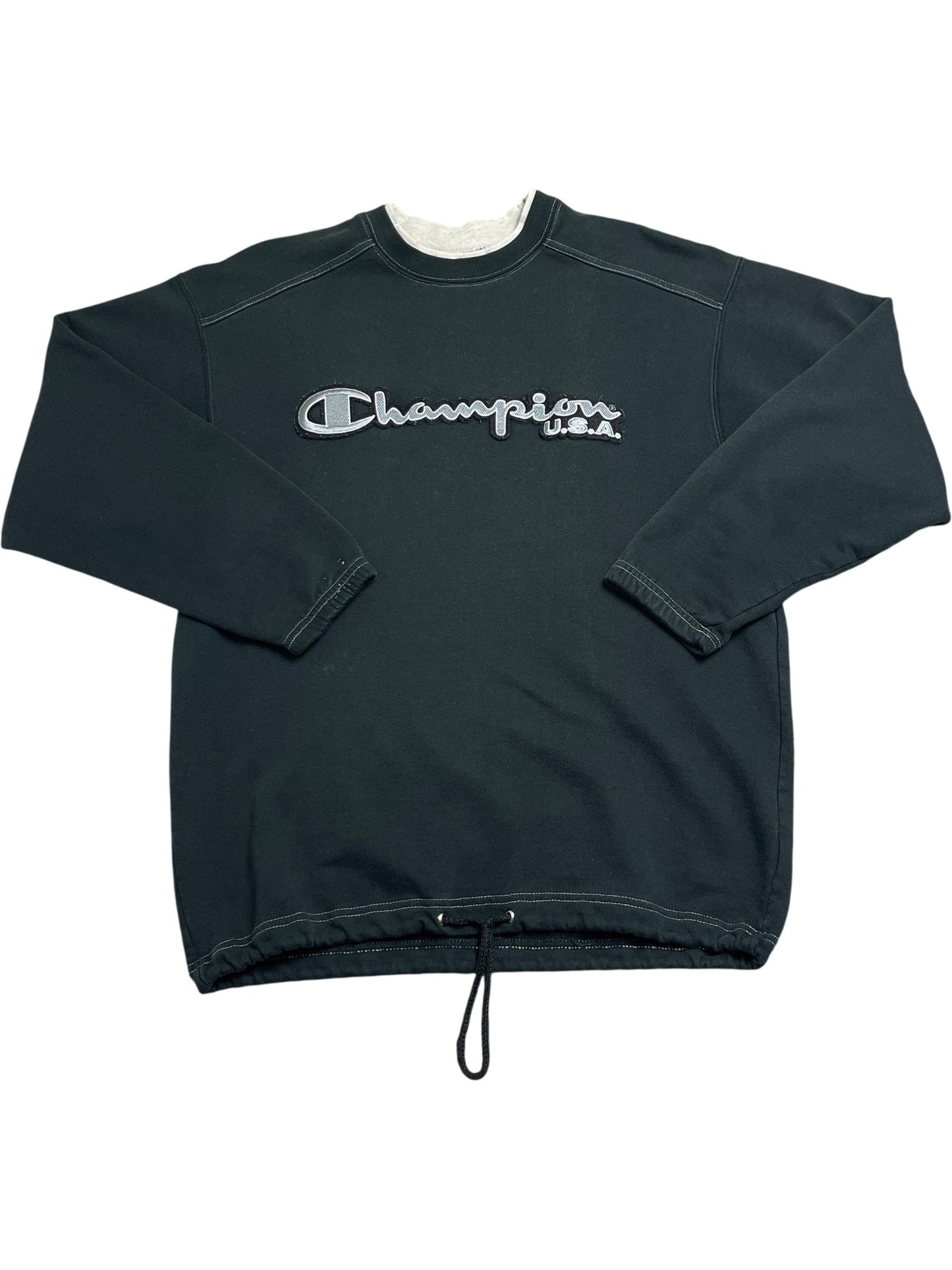 Vintage Black Champion Sweatshirt USA Logo (M)