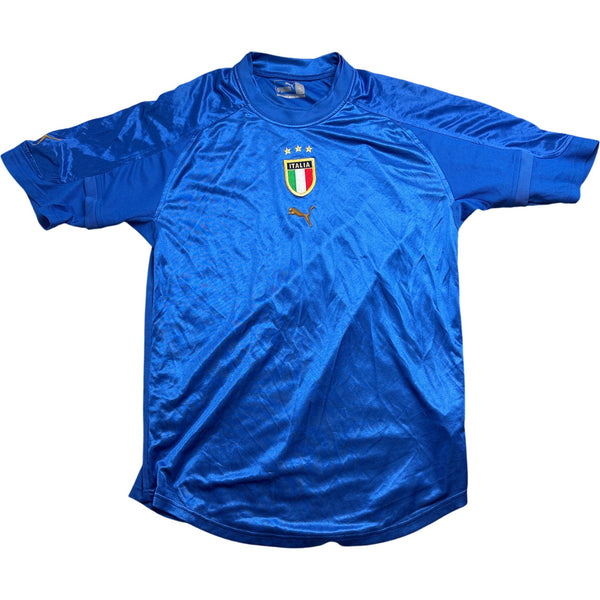 Vintage Blue Puma Italy Soccer Jersey 2005/2006 (L)