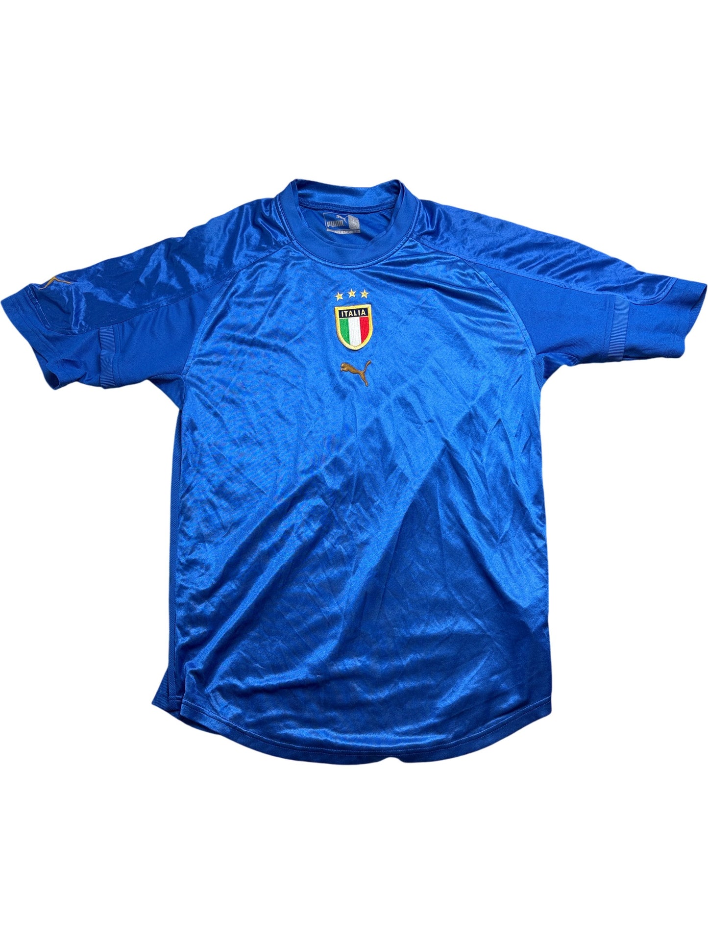 Vintage Blue Puma Italy Soccer Jersey 2005/2006 (L)