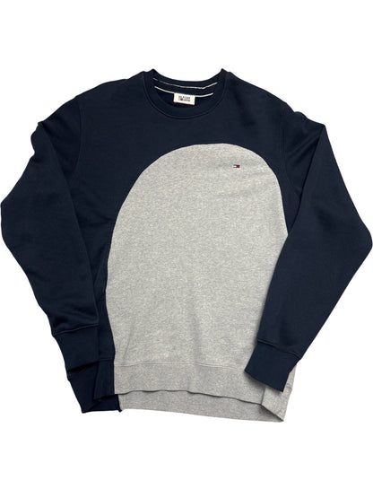 Vintage Navy/Grey Tommy Rework Sweatshirt (L)