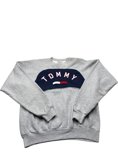 Vintage Grey Tommy Hilfiger Sweatshirt 90s (M)