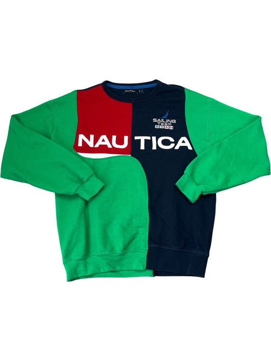 Vintage Multicolor Nautica Sweatshirt Sailing Team (M)