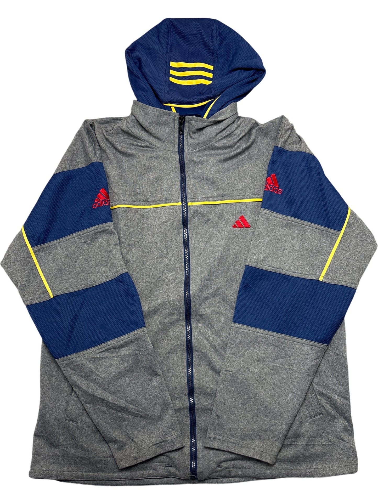 Vintage Grey Adidas Hoodie Modern (M)