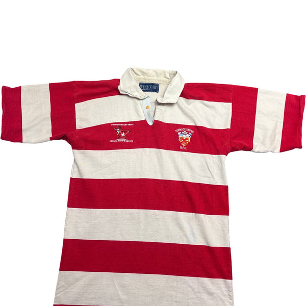Vintage Red White Canterbury Rugby Shirt 90s Dragons (L)