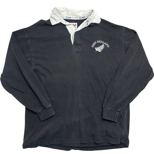 Vintage Black New Zealand Rugby Shirt (L)
