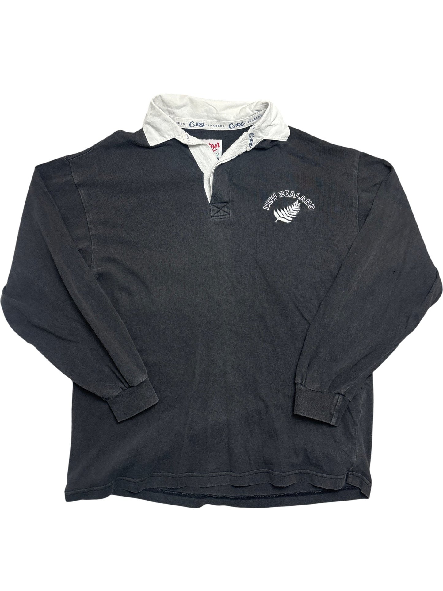 Vintage Black New Zealand Rugby Shirt (L)