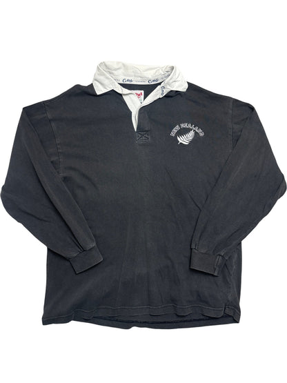 Vintage Black New Zealand Rugby Shirt (L)