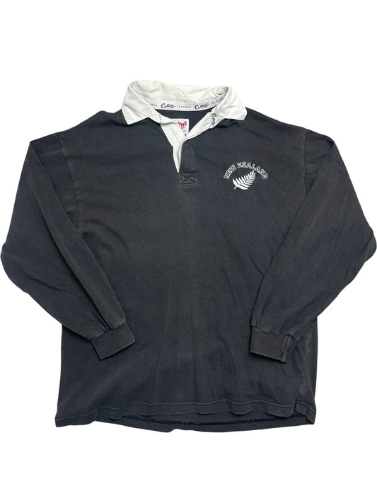 Vintage Black New Zealand Rugby Shirt (L)