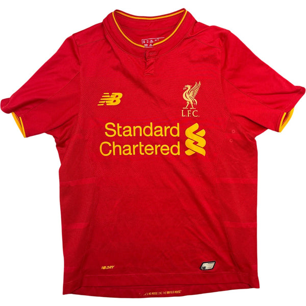 Vintage Red New Balance Liverpool FC Jersey Kids 13-14 (XXS)