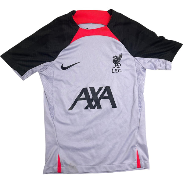 Vintage Grey Nike Football Jersey Liverpool Kids 9-10 (XXS)