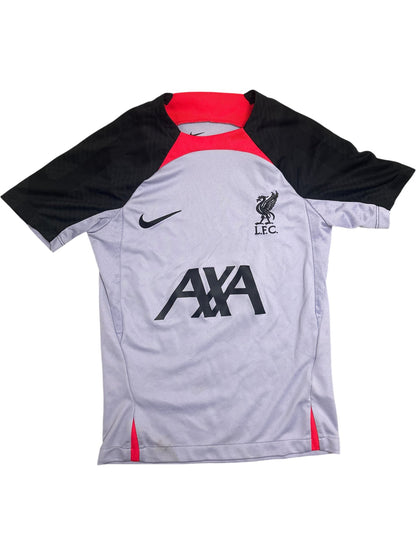 Vintage Grey Nike Football Jersey Liverpool Kids 9-10 (XXS)