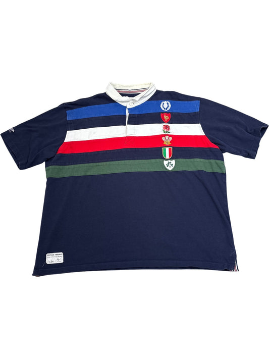 Vintage Multicolor Cotton Traders Rugby Shirt XXXXL ()