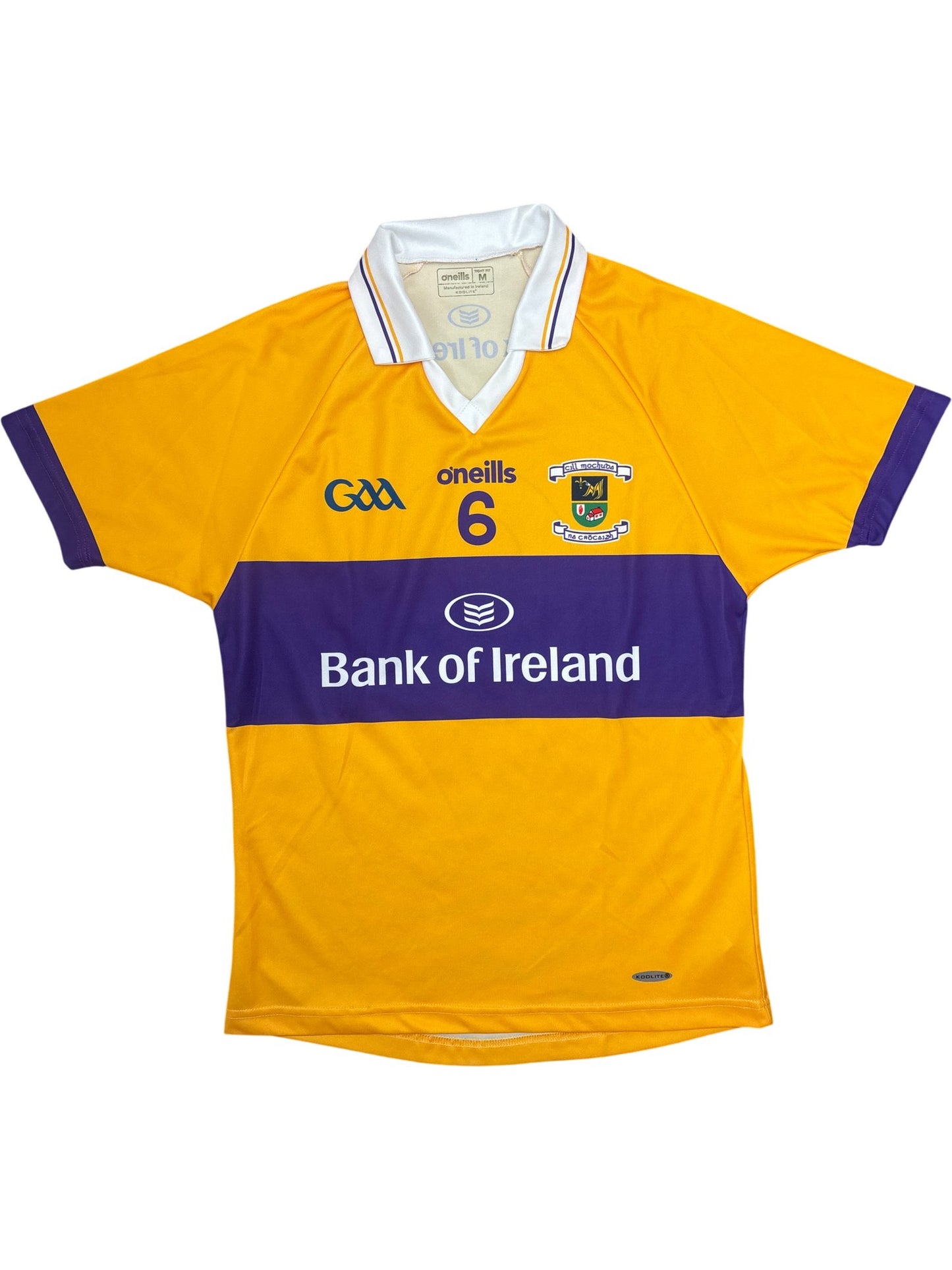 Vintage Yellow O'Neills GAA Jersey Number 6 (M)