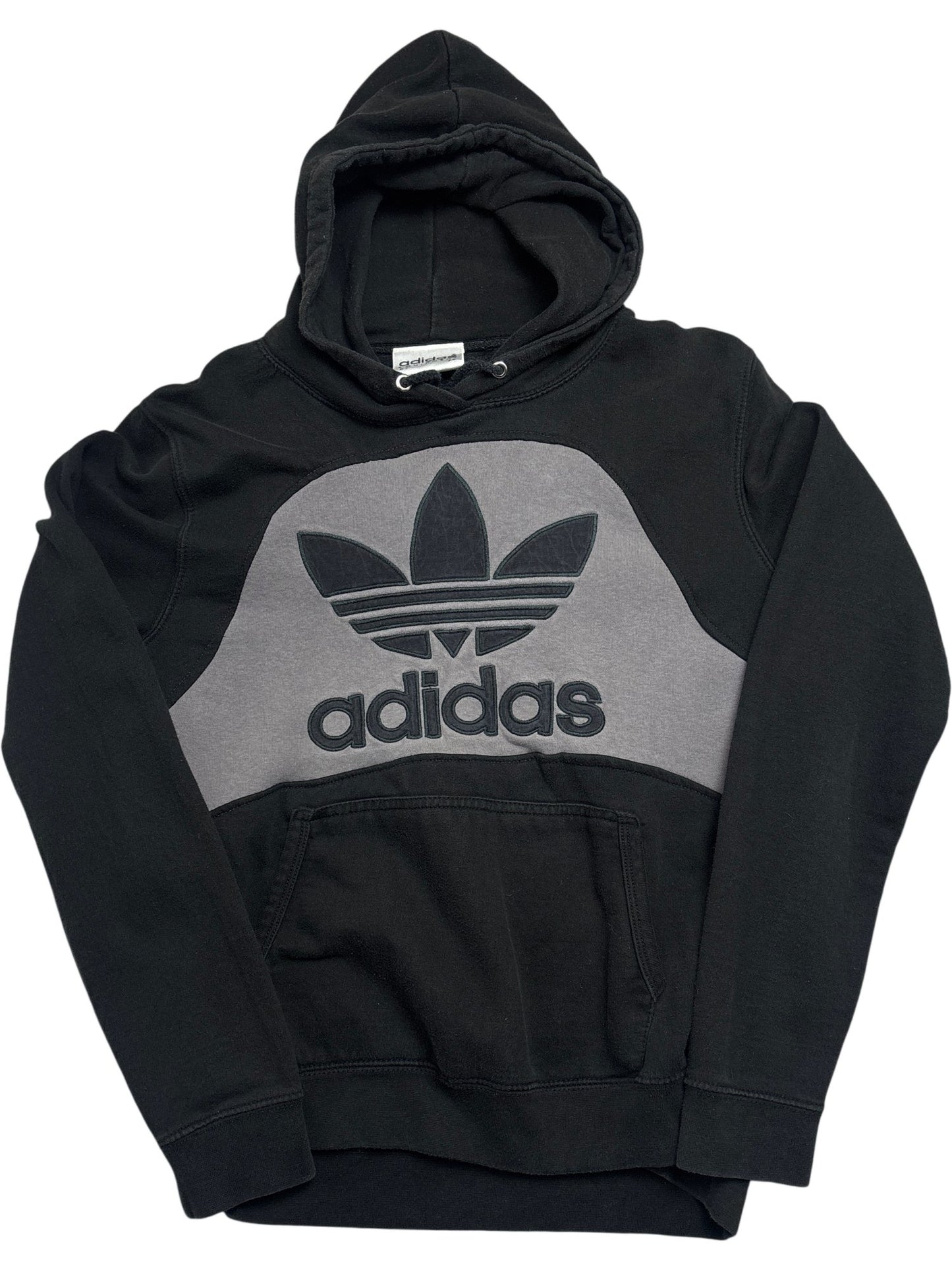 Vintage Black Adidas Hoodie Rework (XXS)