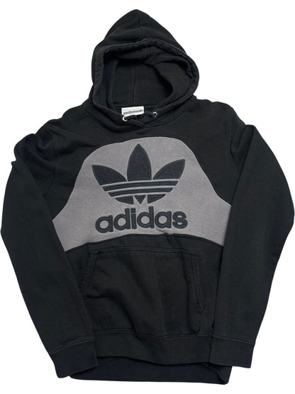 Vintage Black Adidas Hoodie Rework (XXS)