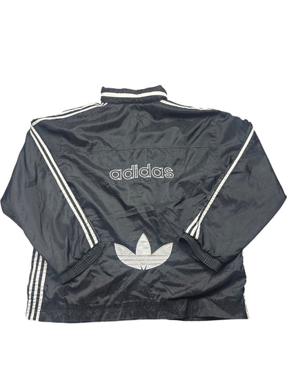 Vintage Black Adidas Windbreaker Jacket (XL)