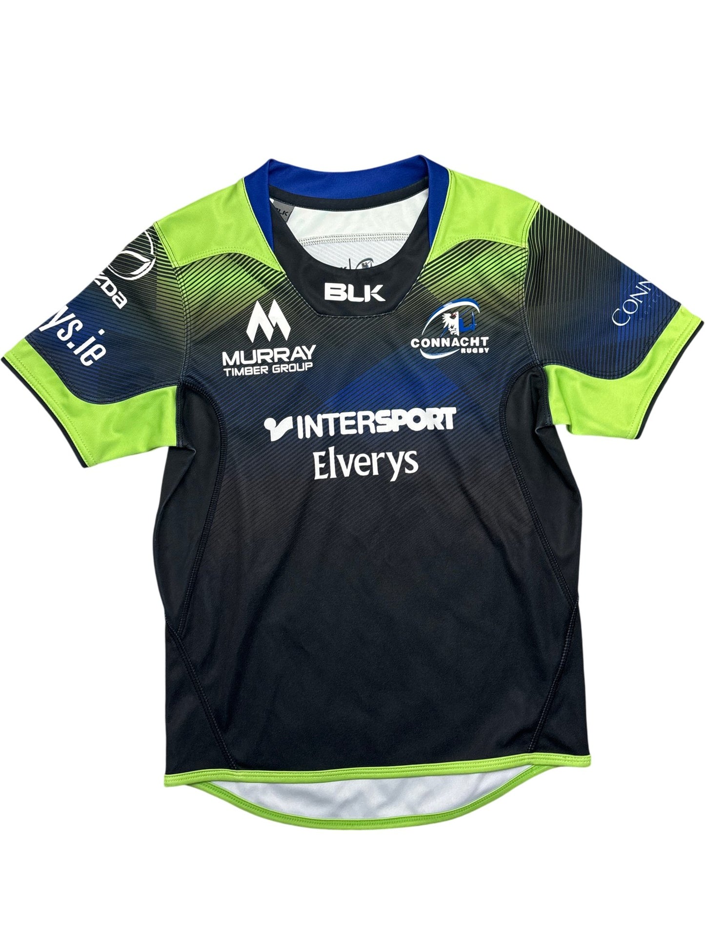 Vintage Green BLK Rugby Shirt Connacht Kids 9-10 (XXS)