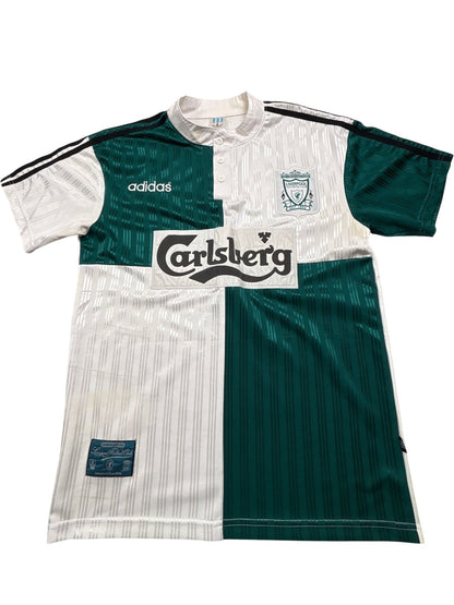 Vintage Green Adidas Liverpool Football Jersey 90s (S)