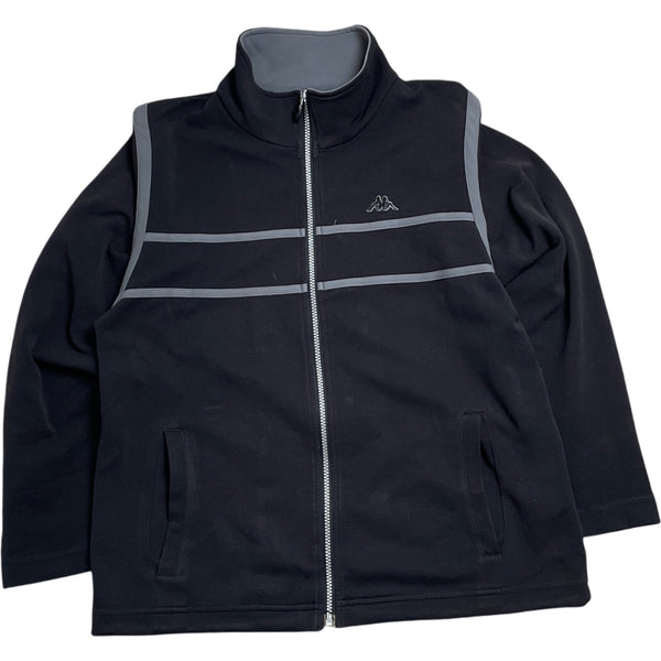 Vintage Black Kappa Track Jacket Y2K (L)