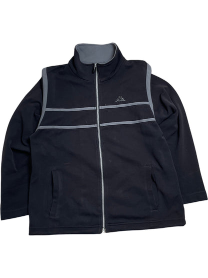 Vintage Black Kappa Track Jacket Y2K (L)