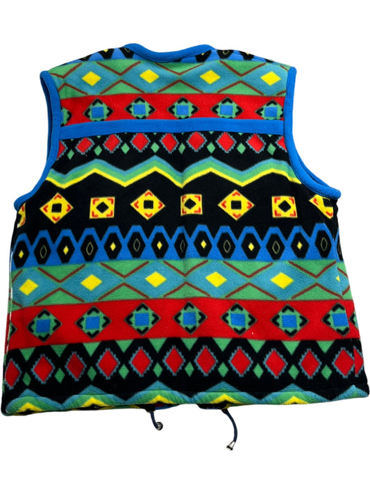 Vintage Multicolor Train Quilted Vest XL (XXL)