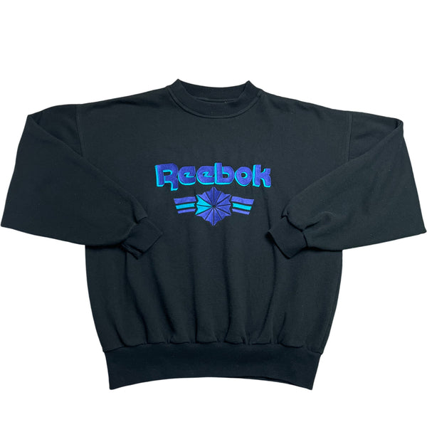 Vintage Black Reebok Sweatshirt 90s Reebok Sweatshirt (L) (L)