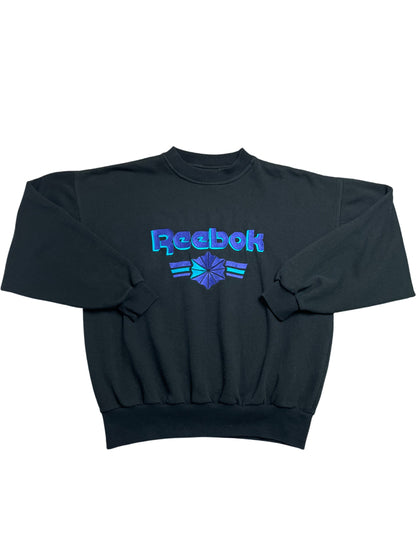 Vintage Black Reebok Sweatshirt 90s Reebok Sweatshirt (L) (L)