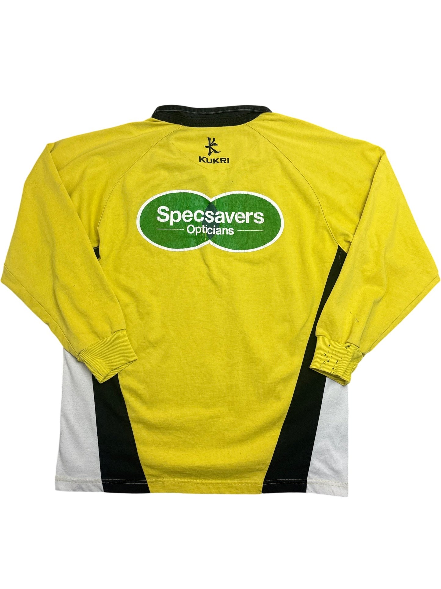 Vintage Yellow Kukri Rugby Shirt 2004 2005 Specsavers Official (L)