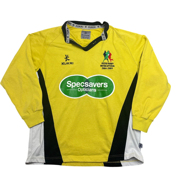 Vintage Yellow Kukri Rugby Shirt 2004 2005 Specsavers Official (L)