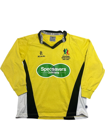 Vintage Yellow Kukri Rugby Shirt 2004 2005 Specsavers Official (L)