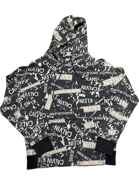 Vintage Black Calvin Klein Hoodie 90s (M)