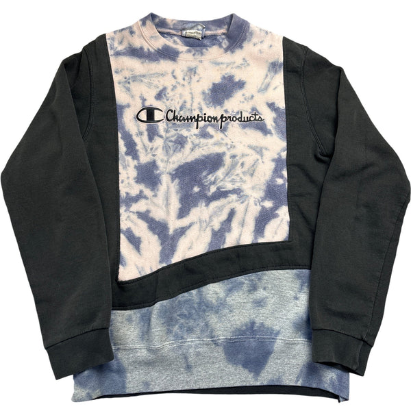 Vintage Black Champion Sweatshirt Tie-Dye 90s (M)