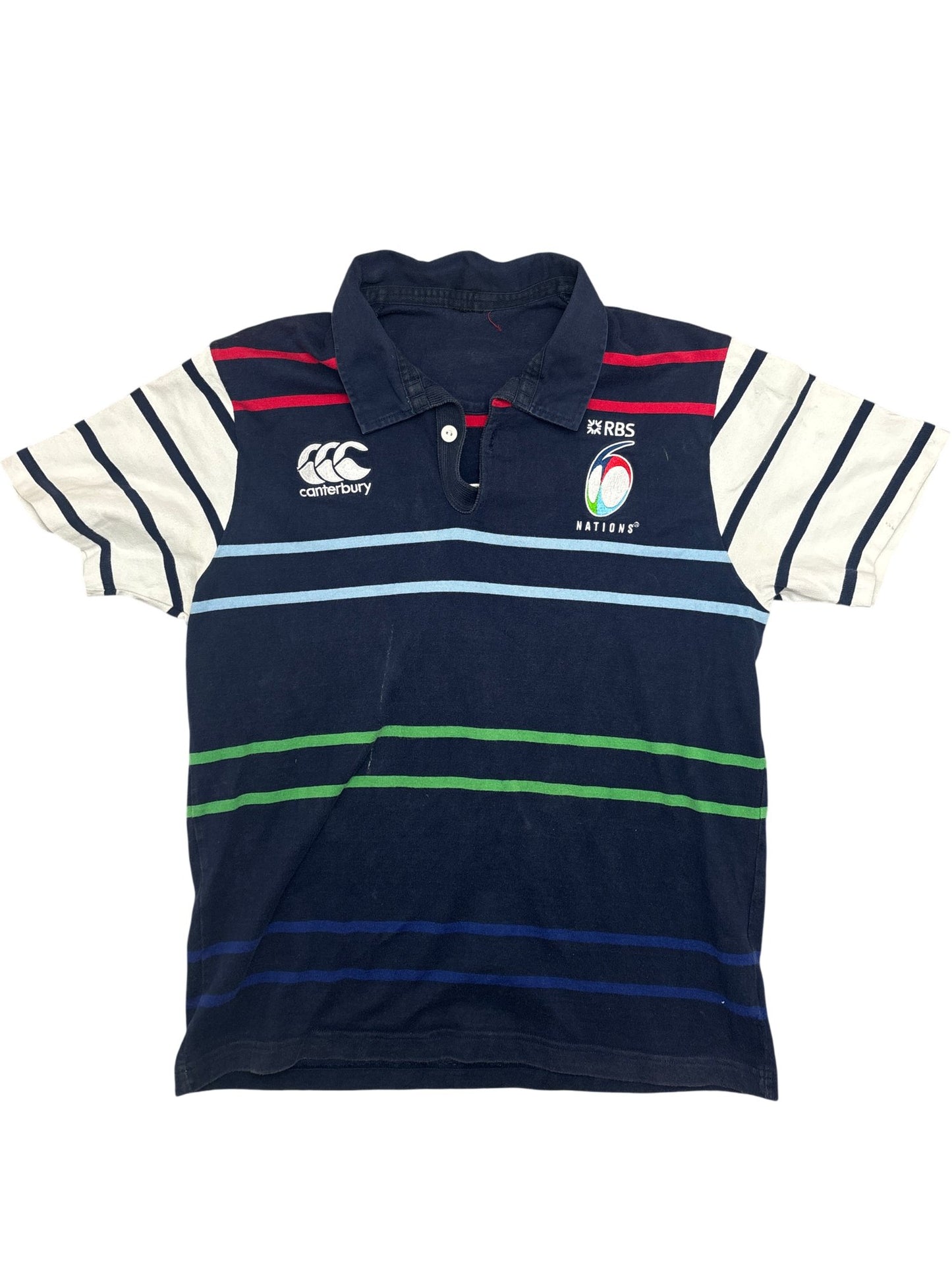 Vintage Navy Canterbury Rugby Polo 6 Nations (L)