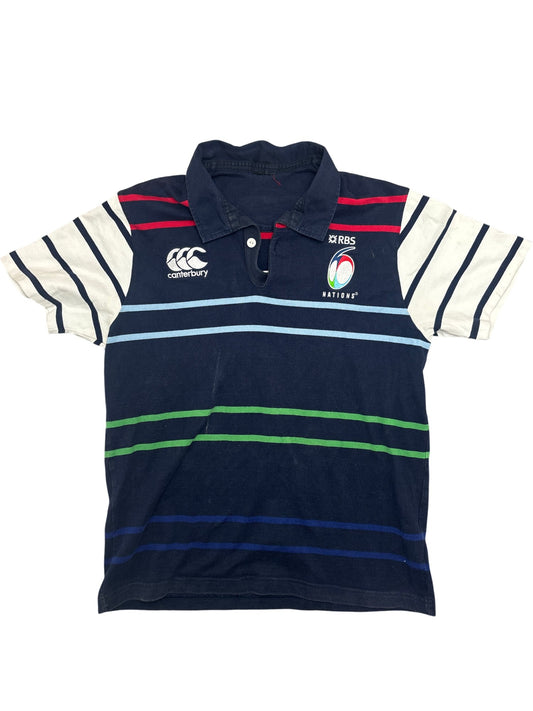 Vintage Navy Canterbury Rugby Polo 6 Nations (L)