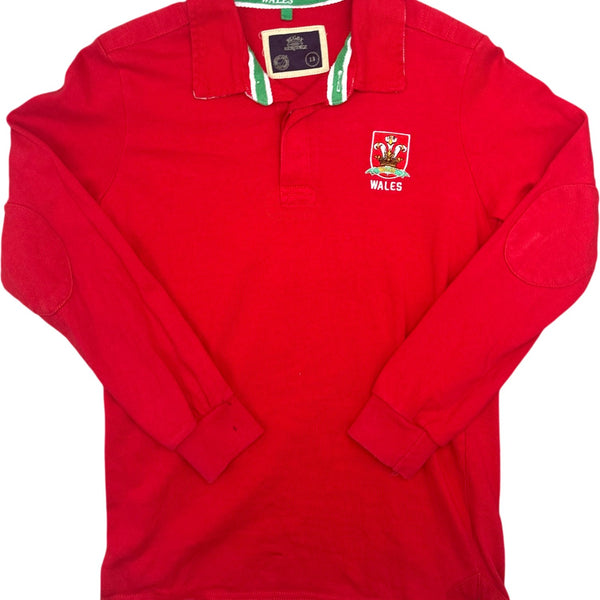 Vintage Red Rugby Shirt Wales Kids 13 (S)