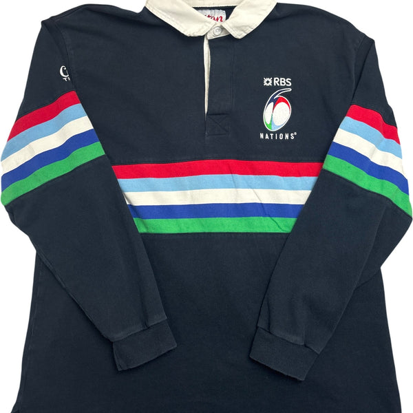 Vintage Navy RBS 6 Nations Rugby Shirt (XL)