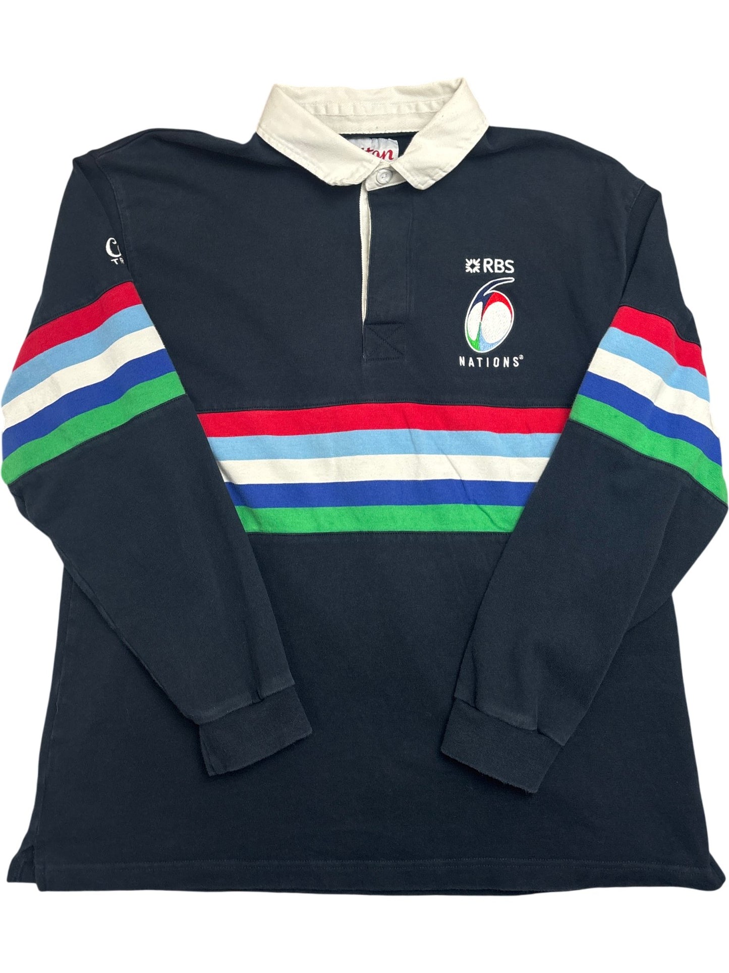 Vintage Navy RBS 6 Nations Rugby Shirt (XL)