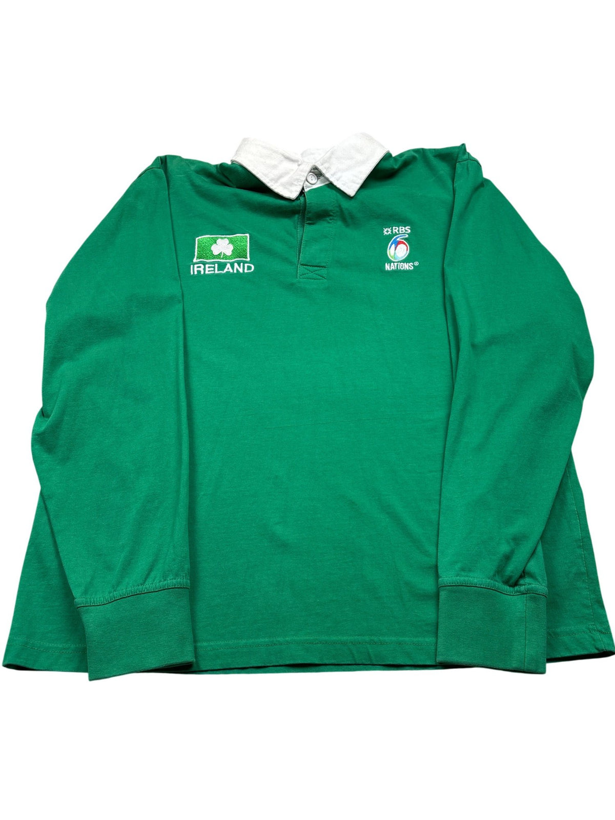 Vintage Green Rugby Shirt Ireland RBS Six Nations (S)