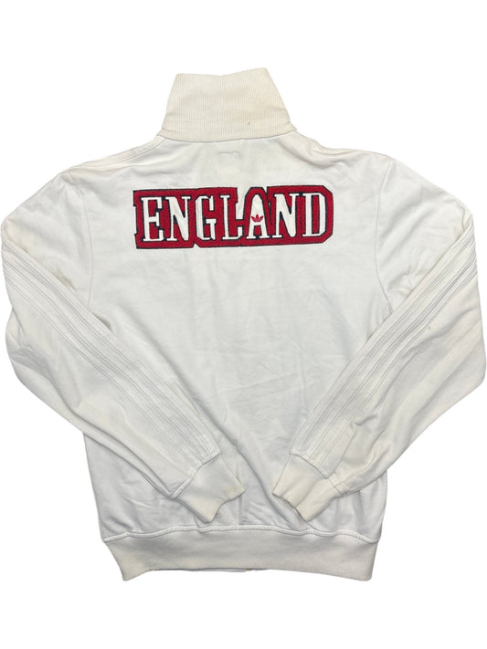 Vintage White Adidas Track Jacket England (S)