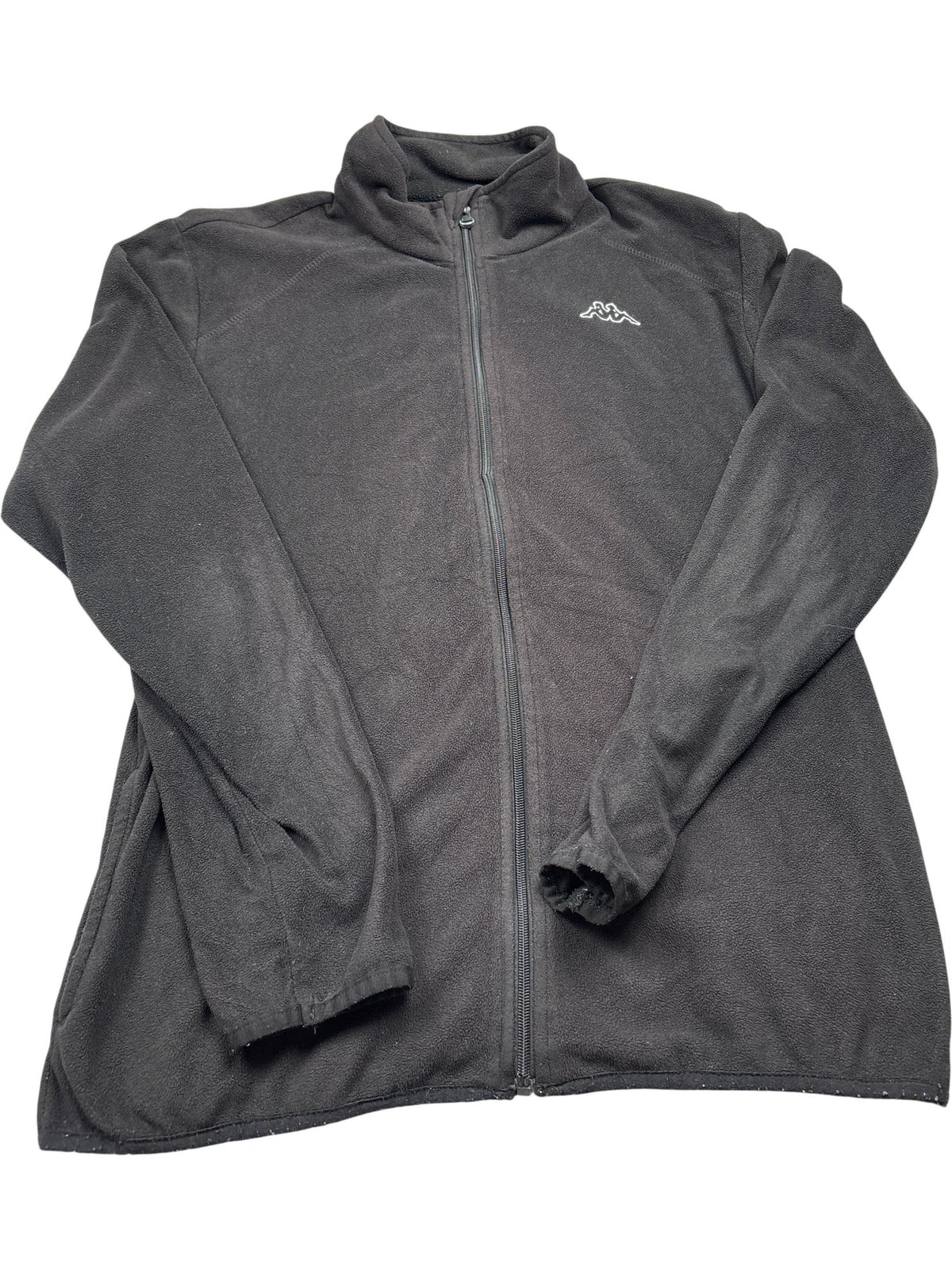 Vintage Black Kappa Fleece Jacket (M)